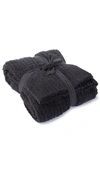 Barefoot Dreams Cozychic Ribbed Throw In Carbon