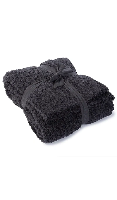 Barefoot Dreams Cozychic Ribbed Throw In Carbon