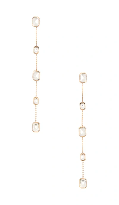 Ettika Drop Earrings In Clear Gems