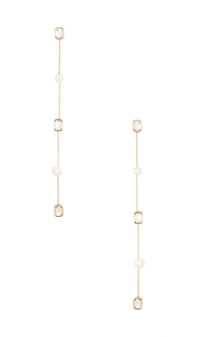 Ettika Drop Earrings In Pearls & Gems