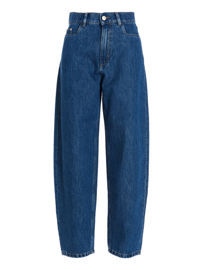 Wandler Chamomile Baloon High Rise Cotton Jeans In Blue