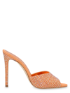 Paris Texas Holly Crystal-embellished Mules In Orange