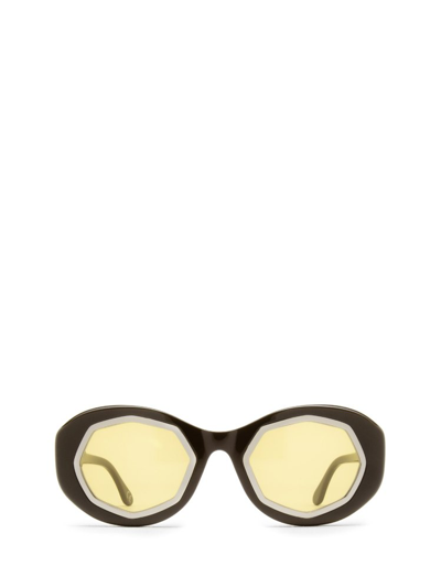 Marni Eyewear Oval In Brown