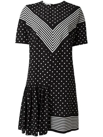 Stella Mccartney Black Polka Dots Pleated Dress