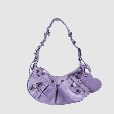 Balenciaga Women's Le Cagole Xs Purple Shoulder Bag