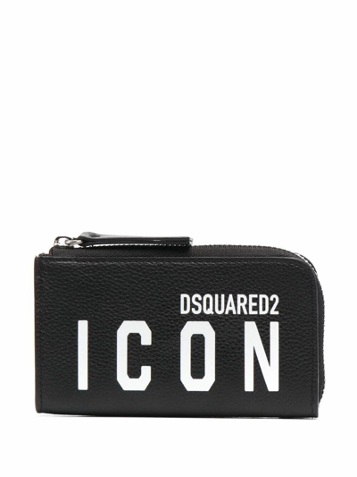 Dsquared2 Womens Black Leather Card Holder