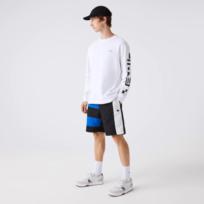 Lacoste Men's Color-block Patchwork Effect Shorts - M - 4 In Black |  ModeSens