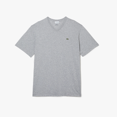 LACOSTE MEN’S TALL FIT RIBBED V-NECK COTTON T-SHIRT - 2XL TALL