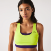 LACOSTE WOMEN'S SPORT COLORBLOCK RECYCLED POLYESTER SPORTS BRA