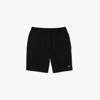 Lacoste Men's Brushed Cotton Fleece Shorts In Black