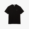 Lacoste V-neck Pima Cotton Tee In Black