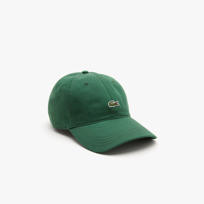 Lacoste Unisex  Organic Cotton Twill Cap - One Size In Green