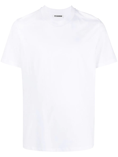 Jil Sander Classic Short Sleeve Cotton Jersey T-shirt In White
