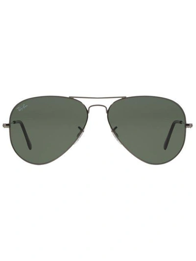 Ray Ban Rb 3025 Aviator Sunglasses In Green