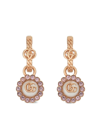 GUCCI CRYSTAL-EMBELLISHED LOGO-PLAQUE DROPLET EARRINGS
