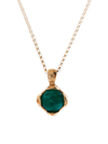 ALIGHIERI WOMEN'S THE EYE OF THE STORM 24K-GOLD-PLATED & EMERALD PENDANT NECKLACE