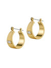 LUV AJ WOMEN'S FRANCOIS 14K GOLD-PLATED & CUBIC ZIRCONIA HOOPS