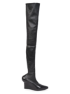 Givenchy Black Black Leather Over The Knee Boots