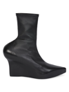 Givenchy Black Nappa Leather Ankle Boots In Black