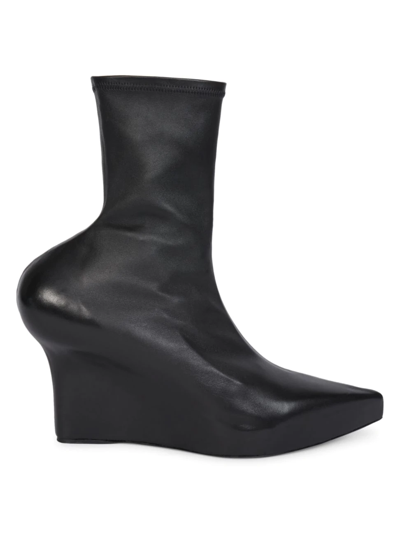 Givenchy Show Stretch-leather Wedge Ankle Boots In Black