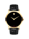 MOVADO MEN'S MUSEUM RED LABEL AUTOMATIC GOLD PVD STAINLESS STEEL & ALLIGATOR STRAP WATCH