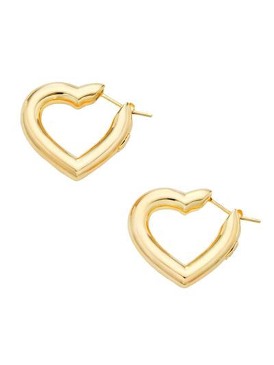 Saks Fifth Avenue 14k Yellow Gold Heart Hoop Earrings