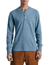 Rag & Bone Classic Flame Henley Shirt In Blue