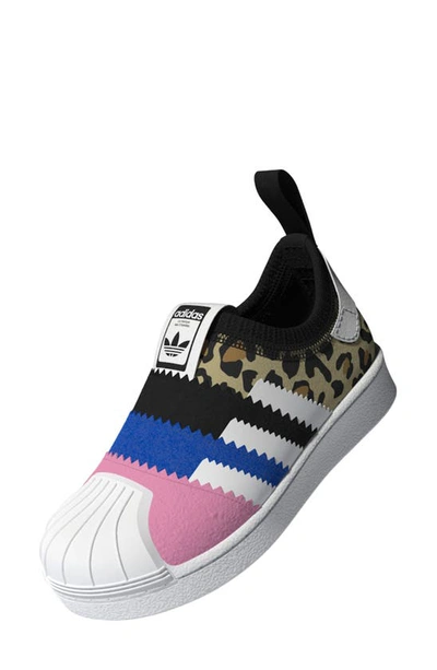 Adidas Originals Kids' Superstar 360 2.0 Sneaker In Black/ White/ Bliss Pink