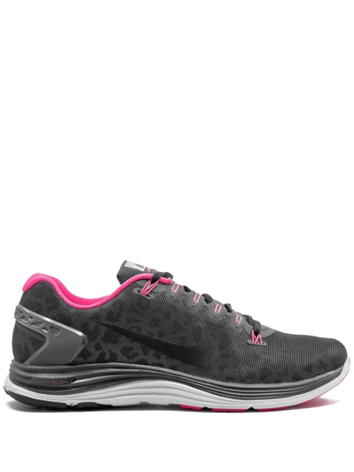 Nike Lunarglide+ 5 Shield Sneakers In Black