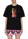Meryll Rogge Graphic Print Short Sleeve Crewneck T-shirt In Black
