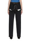 Meryll Rogge Wide Leg Jeans With Removable Deconstructed Overlay In Black