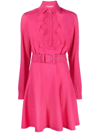 ERMANNO SCERVINO BELTED LACE-DETAIL SHIRTDRESS