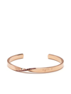 Agnès B. Twist-detail Stainless Steel Bangle In Gold