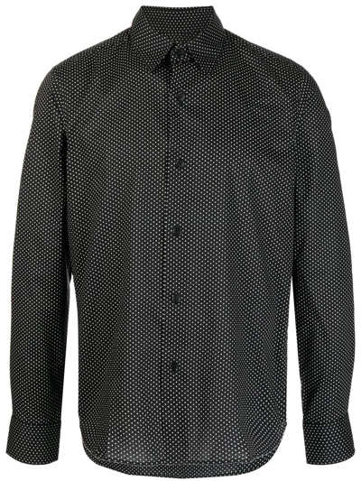 Agnès B. Polka Dot-print Cotton Shirt In Black