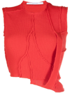 Talia Byre Red Ribbon Tank Top In Red