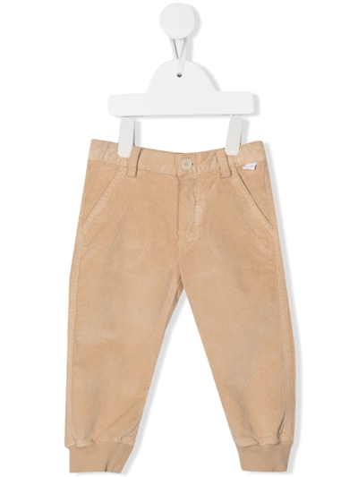 Il Gufo Babies' Straight-leg Corduroy Trousers In Neutrals