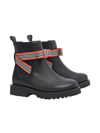 BURBERRY ICON STRIPE LEATHER CHELSEA BOOTS
