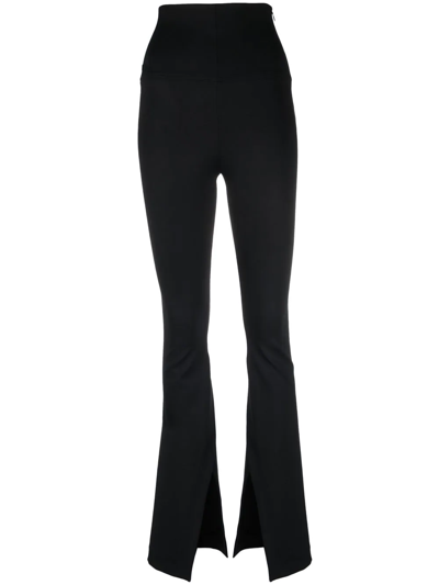 The Mannei High-rise Flared Trousers In Black