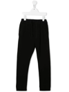 Paolo Pecora Drawstring-waist Cotton Track Trousers In Black