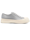 MARNI GREY PABLO LOW-TOP LEATHER SNEAKERS