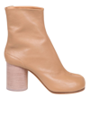 Maison Margiela Tabi Ankle Boots In Nappa In Nude