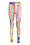 Versace Ventagli Print Technical Fabric Leggings In Multicolor