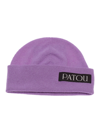 Patou Purple Merino Wool And Cashmere Beanie In 480v