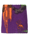 Msgm Printed Shearling-design Skirt In Multicolor