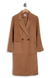 Nordstrom Rack Two Button Twill Coat In Tan Camel