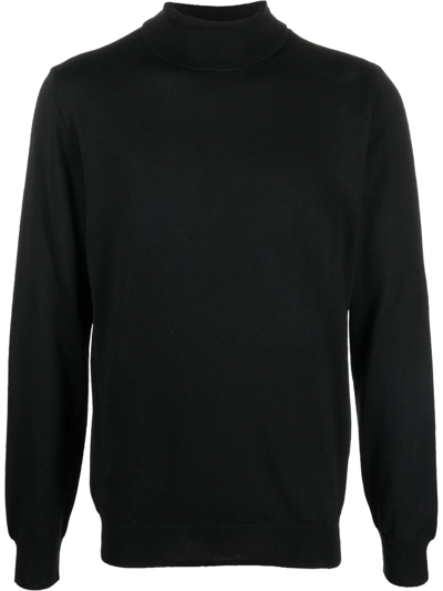Apc Virgin Wool Turtleneck Sweater In Black