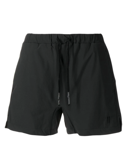 11 By Boris Bidjan Saberi Embroidered-logo Detail Shorts In Black