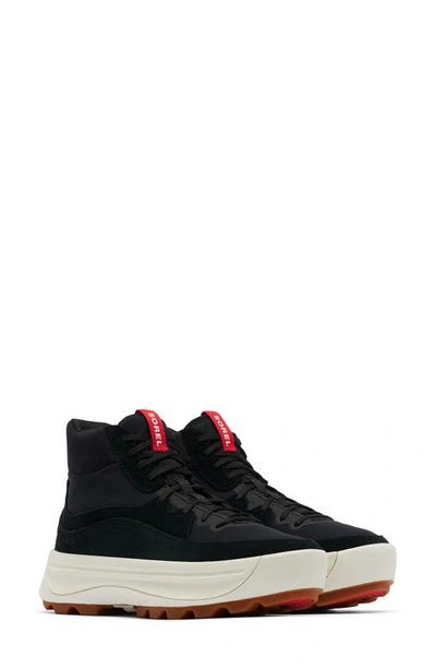 Sorel Ona 503 Mid Suede-trim Sneaker In Black