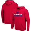 Colosseum Red Smu Mustangs Lantern Pullover Hoodie In Red