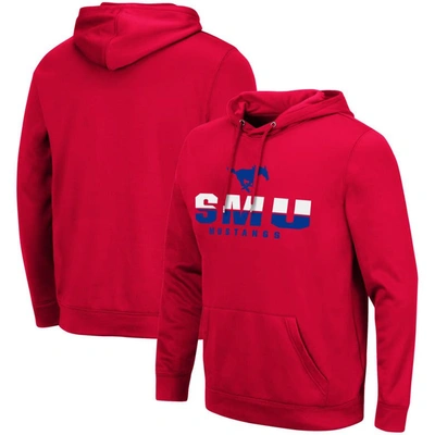 Colosseum Red Smu Mustangs Lantern Pullover Hoodie